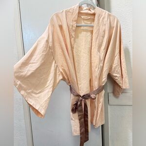 Storq peach coverup kimono cardigan 2 medium